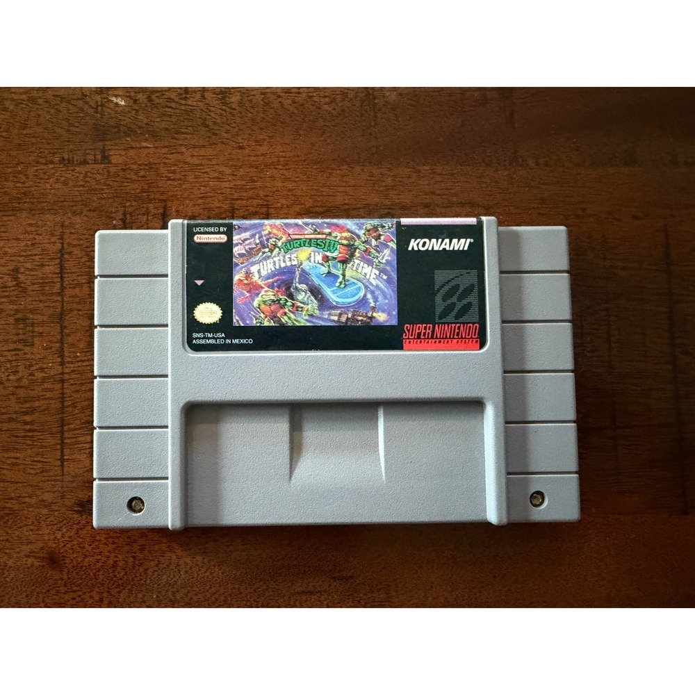 Teenage Mutant Ninja Turtles 4 Turtles In Time SNES Majesco Authentic and Tested